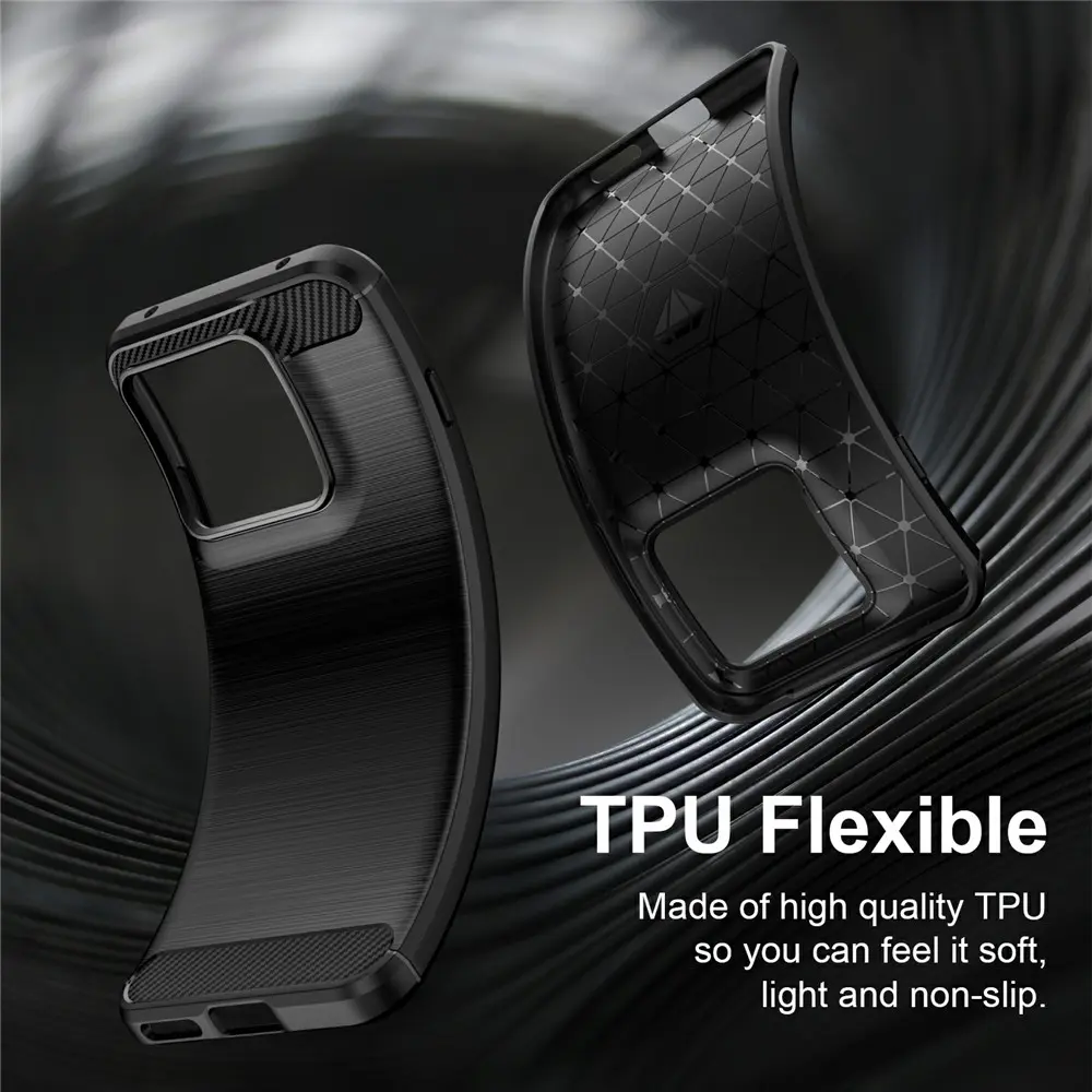 Motorola Edge 70 Pro Hoesje Geborsteld TPU Flexibele Back Cover Zwart afbeelding 6