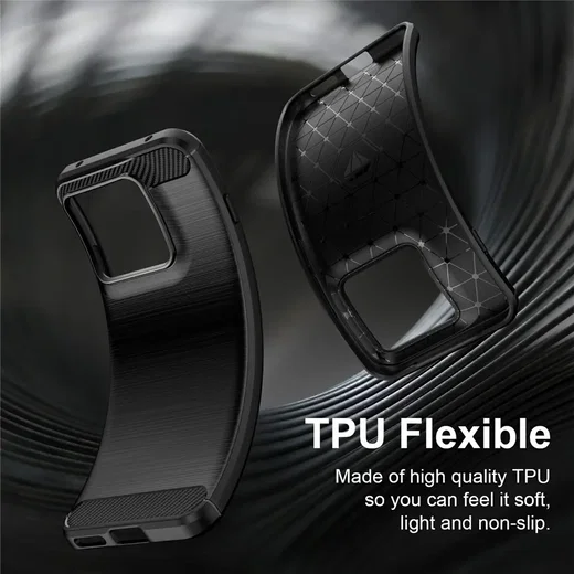 Motorola Edge 70 Pro Hoesje Geborsteld TPU Flexibele Back Cover Zwart afbeelding 6