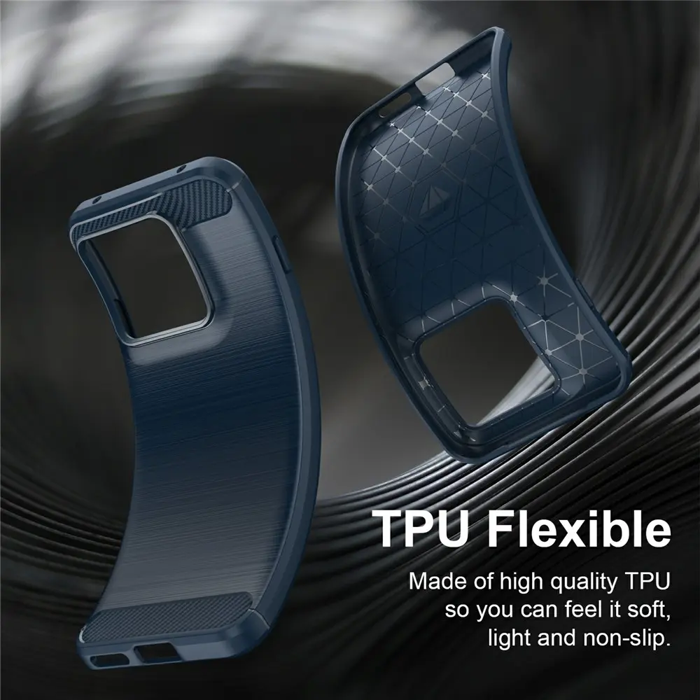 Motorola Edge 70 Pro Hoesje Geborsteld TPU Flexibele Back Cover Blauw afbeelding 6