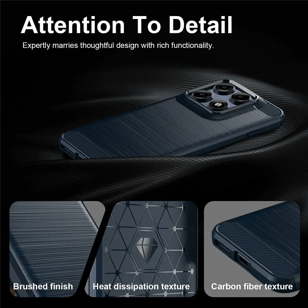 Motorola Edge 70 Pro Hoesje Geborsteld TPU Flexibele Back Cover Blauw afbeelding 7