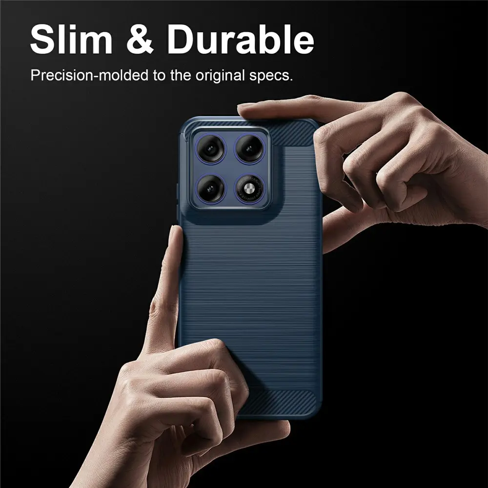 Motorola Edge 70 Pro Hoesje Geborsteld TPU Flexibele Back Cover Blauw afbeelding 8