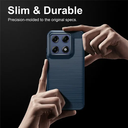 Motorola Edge 70 Pro Hoesje Geborsteld TPU Flexibele Back Cover Blauw afbeelding 8