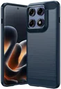 Motorola Edge 70 Pro Hoesje Geborsteld TPU Flexibele Back Cover Blauw