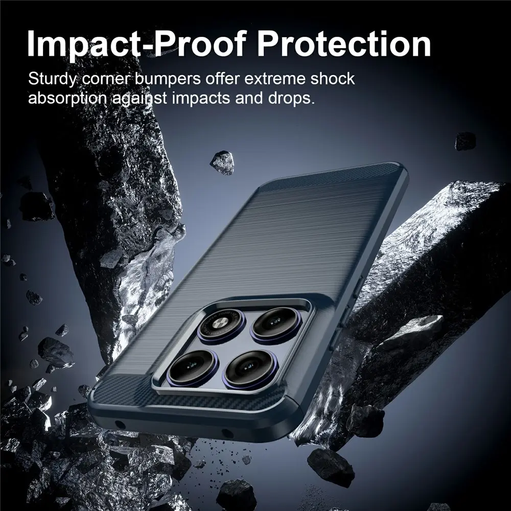 Motorola Edge 70 Pro Hoesje Geborsteld TPU Flexibele Back Cover Blauw afbeelding 5