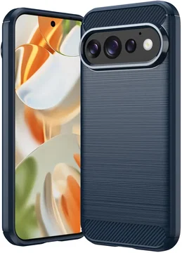 Google Pixel 11 Pro Hoesje Geborsteld TPU Flexibele Back Cover Blauw