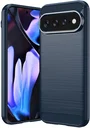Google Pixel 11 Pro XL Hoesje Geborsteld TPU Flexibele Back Cover Blauw