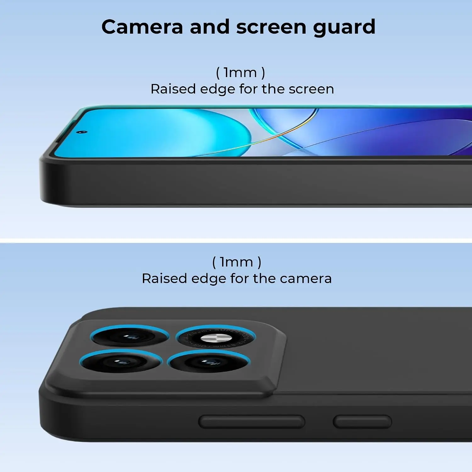 Motorola Edge 70 Pro Hoesje Dun TPU Back Cover Matte Zwart afbeelding 2
