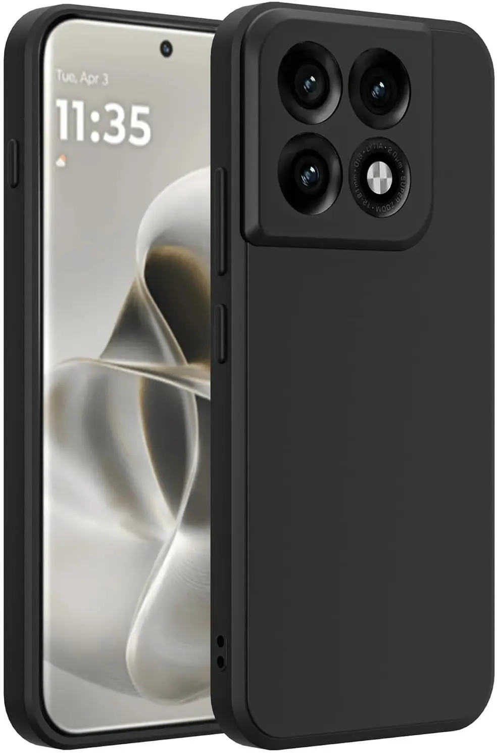 Motorola Edge 70 Pro Hoesje Dun TPU Back Cover Matte Zwart afbeelding 1