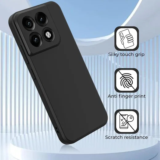 Motorola Edge 70 Pro Hoesje Dun TPU Back Cover Matte Zwart afbeelding 4