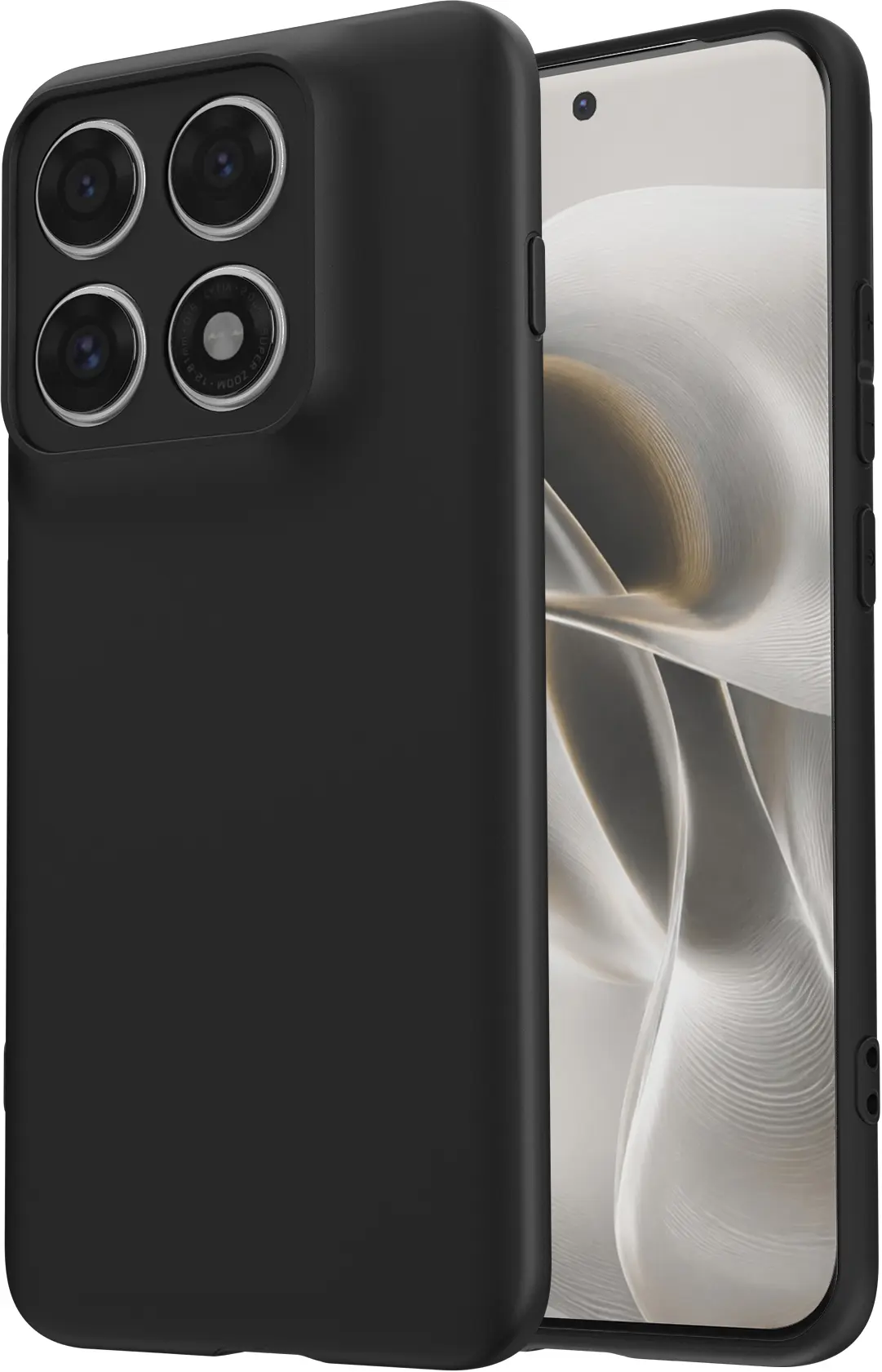 Motorola Edge 70 Pro Hoesje Dun TPU Back Cover Matte Zwart afbeelding 2