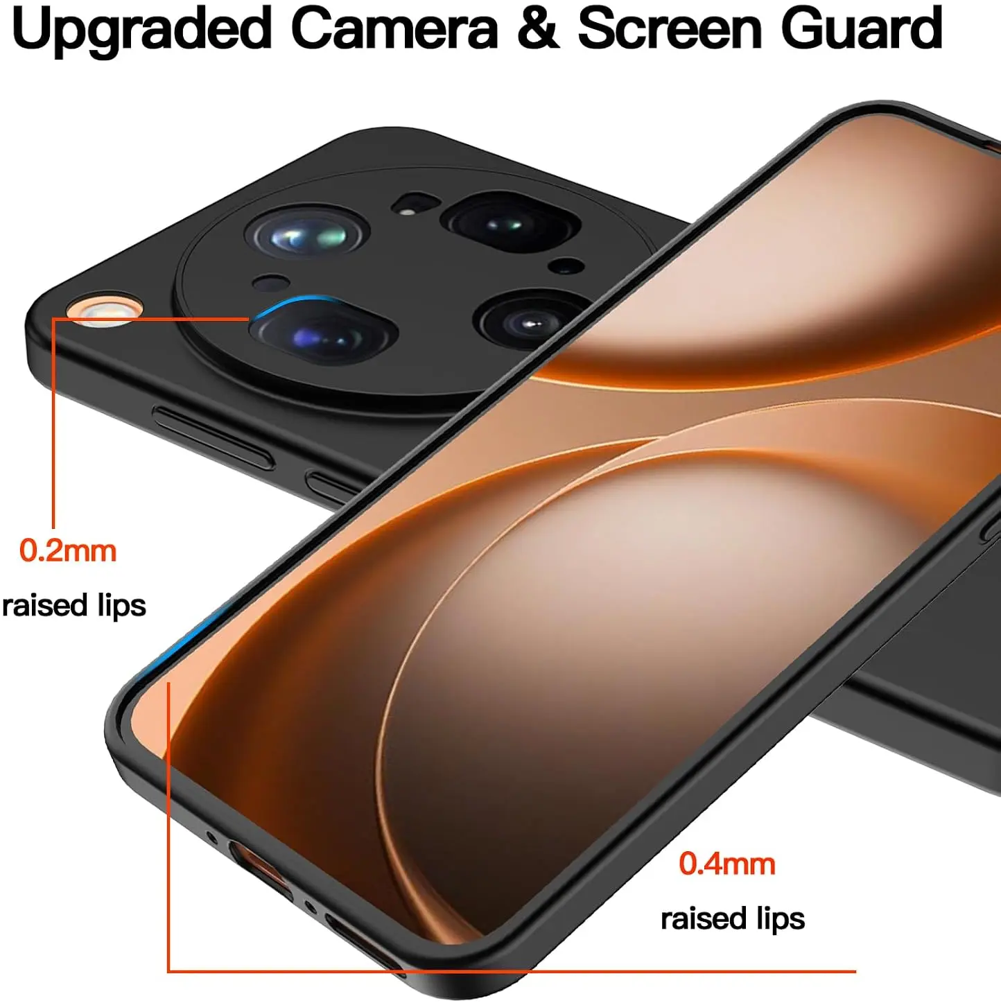 Oppo Find X9 Ultra Hoesje Dun TPU Back Cover Matte Zwart afbeelding 3
