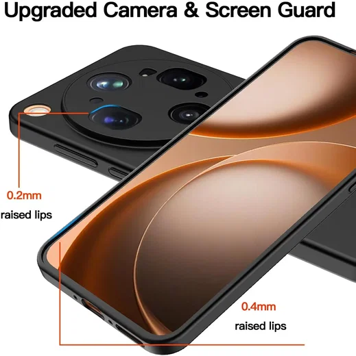 Oppo Find X9 Ultra Hoesje Dun TPU Back Cover Matte Zwart afbeelding 3