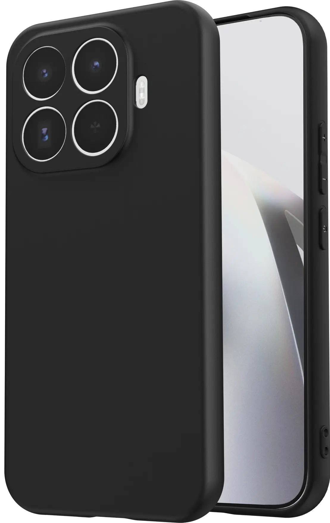 Xiaomi 17T Hoesje Dun TPU Back Cover Matte Zwart afbeelding 2