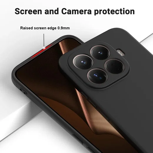 Xiaomi 17T Hoesje Dun TPU Back Cover Matte Zwart afbeelding 3