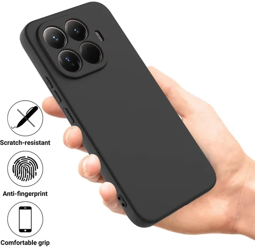 Xiaomi 17T Hoesje Dun TPU Back Cover Matte Zwart afbeelding 2