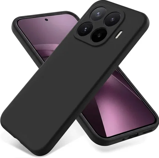 Xiaomi 17T Hoesje Dun TPU Back Cover Matte Zwart afbeelding 1