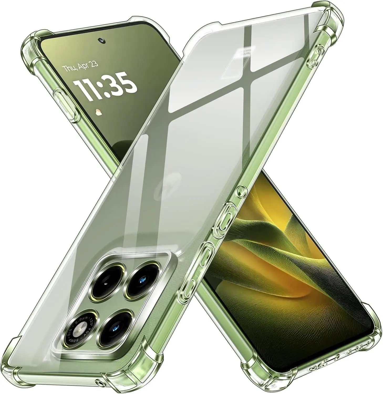 Motorola Edge 70 Pro Hoesje Schokbestendig en Dun TPU Back Cover Transparant afbeelding 1