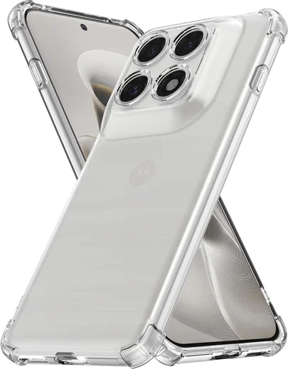 Motorola Edge 70 Pro Hoesje Schokbestendig en Dun TPU Back Cover Transparant afbeelding 1