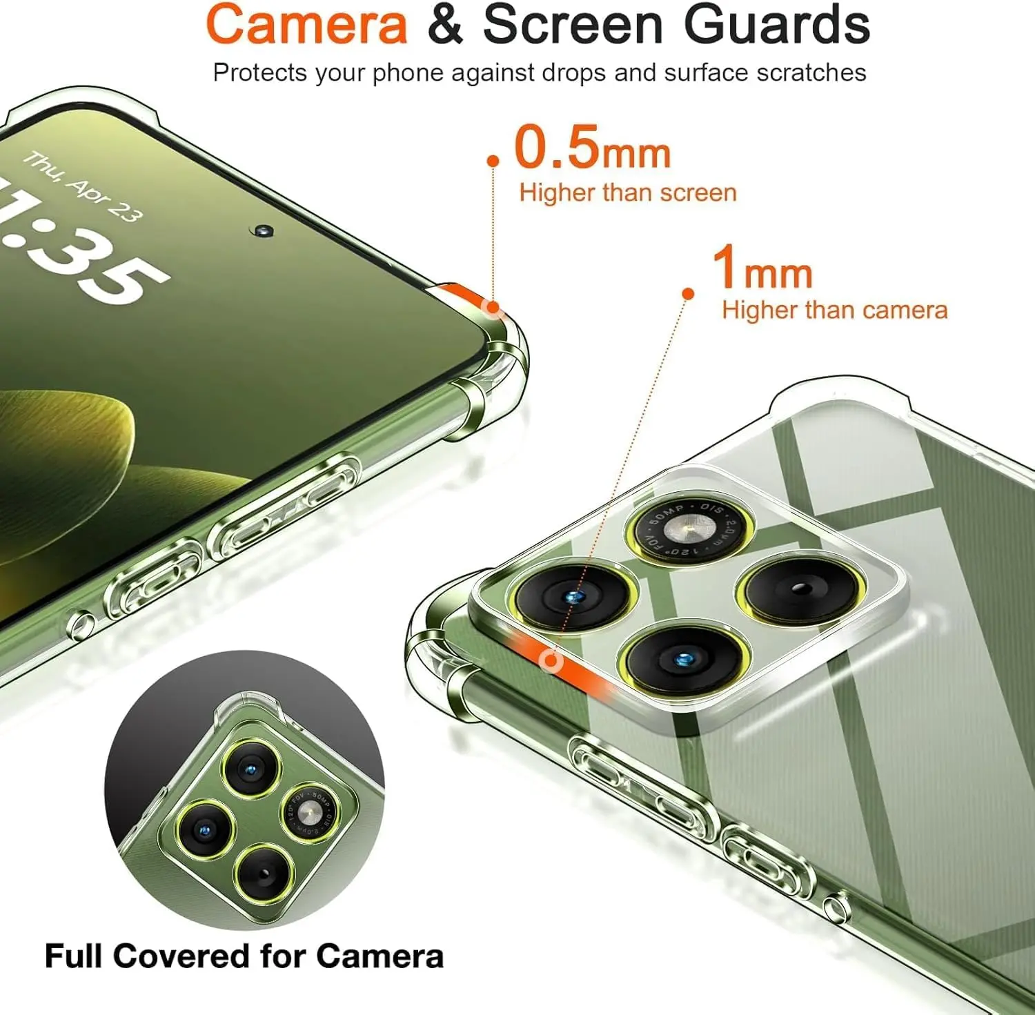 Motorola Edge 70 Pro Hoesje Schokbestendig en Dun TPU Back Cover Transparant afbeelding 8