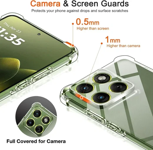 Motorola Edge 70 Pro Hoesje Schokbestendig en Dun TPU Back Cover Transparant afbeelding 8