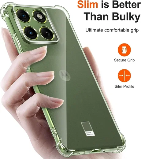 Motorola Edge 70 Pro Hoesje Schokbestendig en Dun TPU Back Cover Transparant afbeelding 5