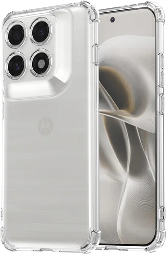 Motorola Edge 70 Pro Hoesje Schokbestendig en Dun TPU Back Cover Transparant afbeelding 2