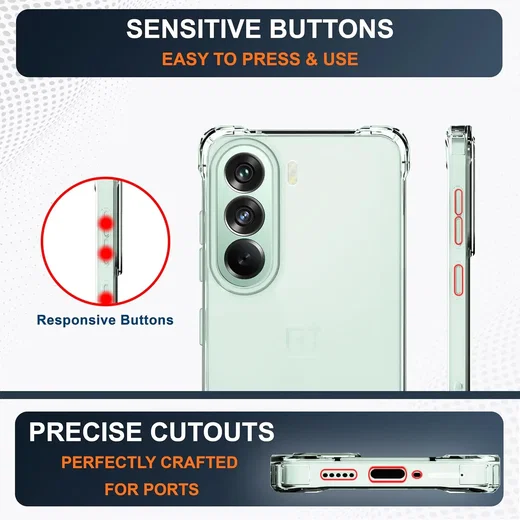 OnePlus Nord CE 6 Lite Hoesje Schokbestendig en Dun TPU Back Cover Transparant afbeelding 5