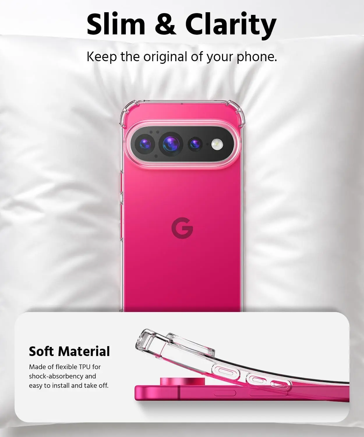 Google Pixel 11 Hoesje Schokbestendig en Dun TPU Back Cover Transparant afbeelding 5