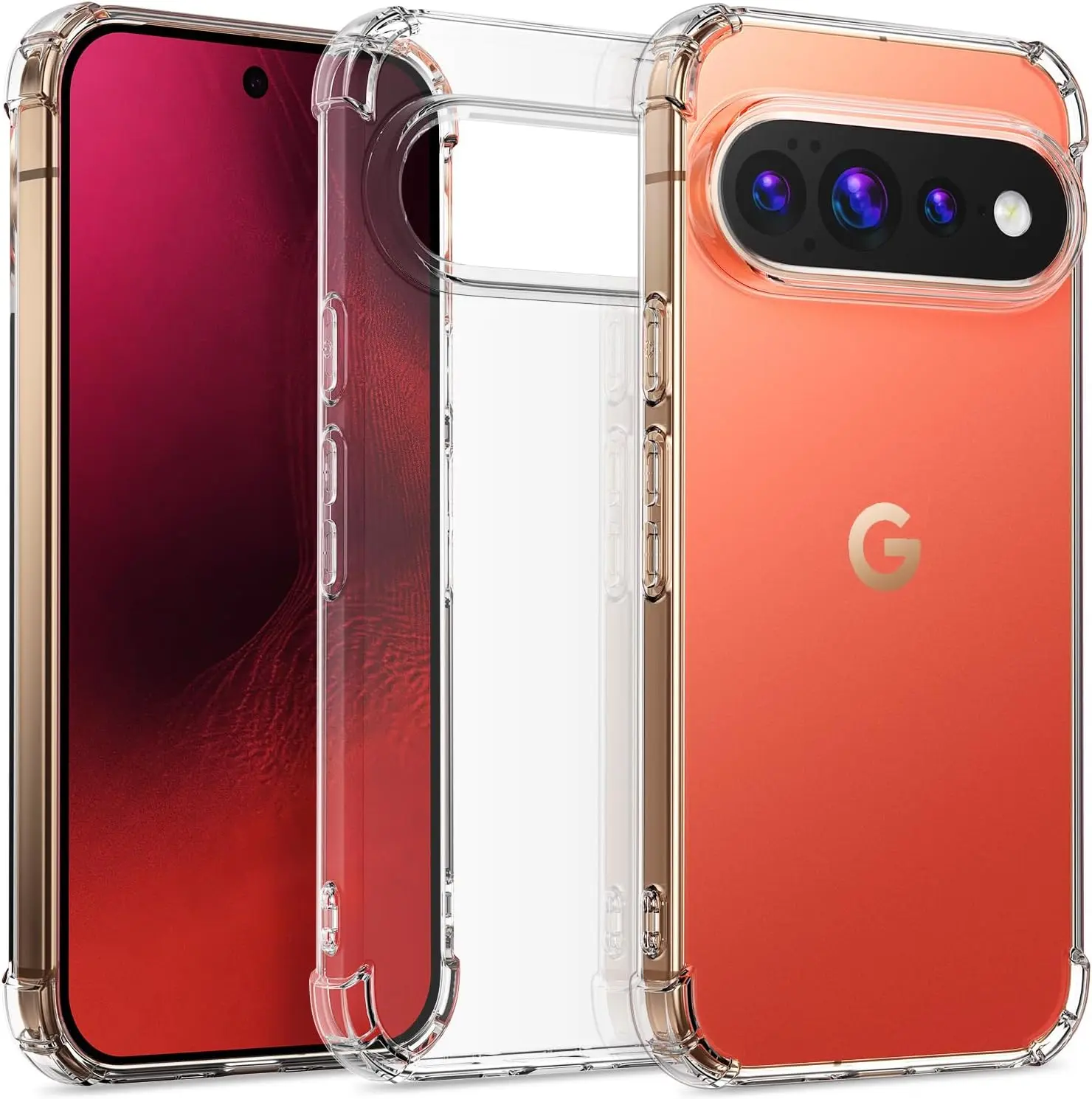 Google Pixel 11 Pro Hoesje Schokbestendig en Dun TPU Back Cover Transparant afbeelding 1