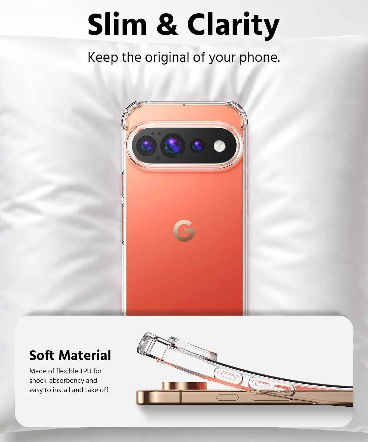 Google Pixel 11 Pro Hoesje Schokbestendig en Dun TPU Back Cover Transparant afbeelding 5
