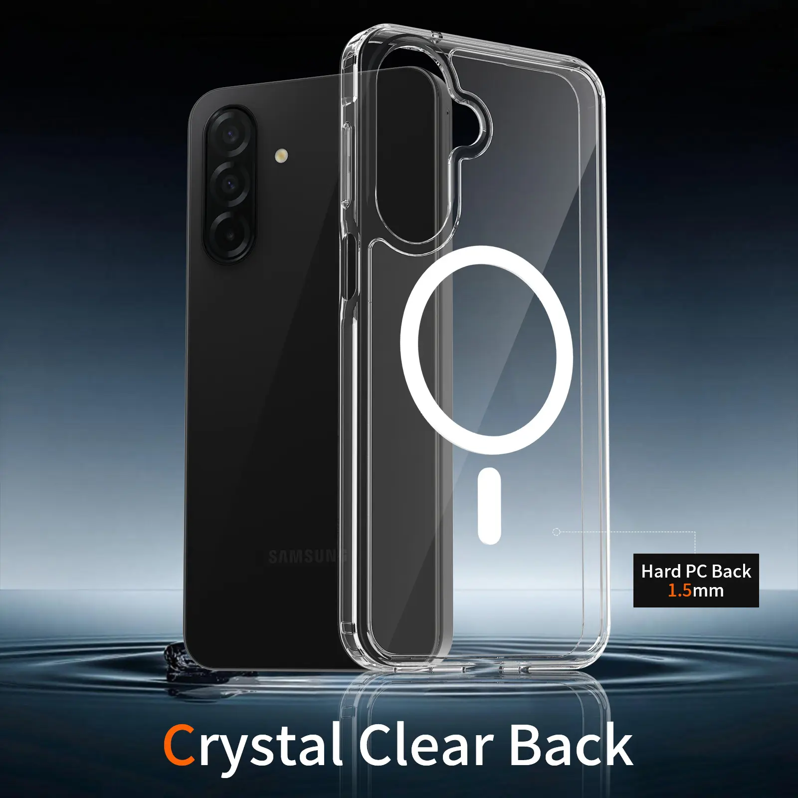 Samsung Galaxy A27 Hoesje Hard Back Cover met MagSafe Transparant afbeelding 5