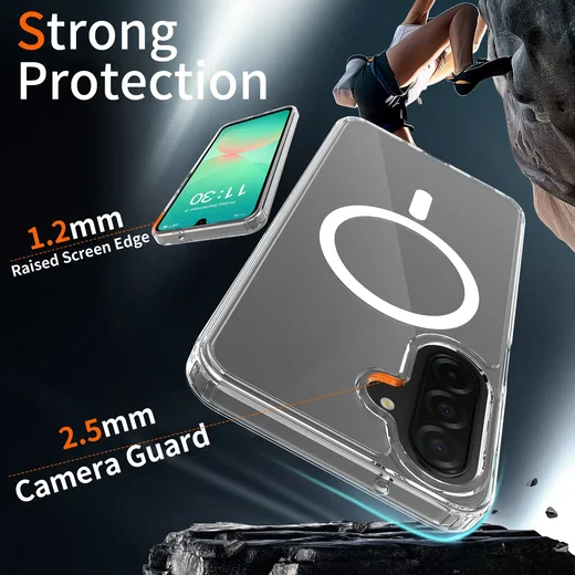 Samsung Galaxy A27 Hoesje Hard Back Cover met MagSafe Transparant afbeelding 2