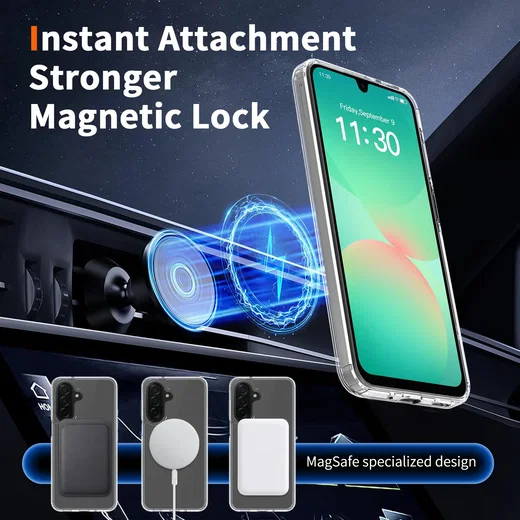 Samsung Galaxy A27 Hoesje Hard Back Cover met MagSafe Transparant afbeelding 7
