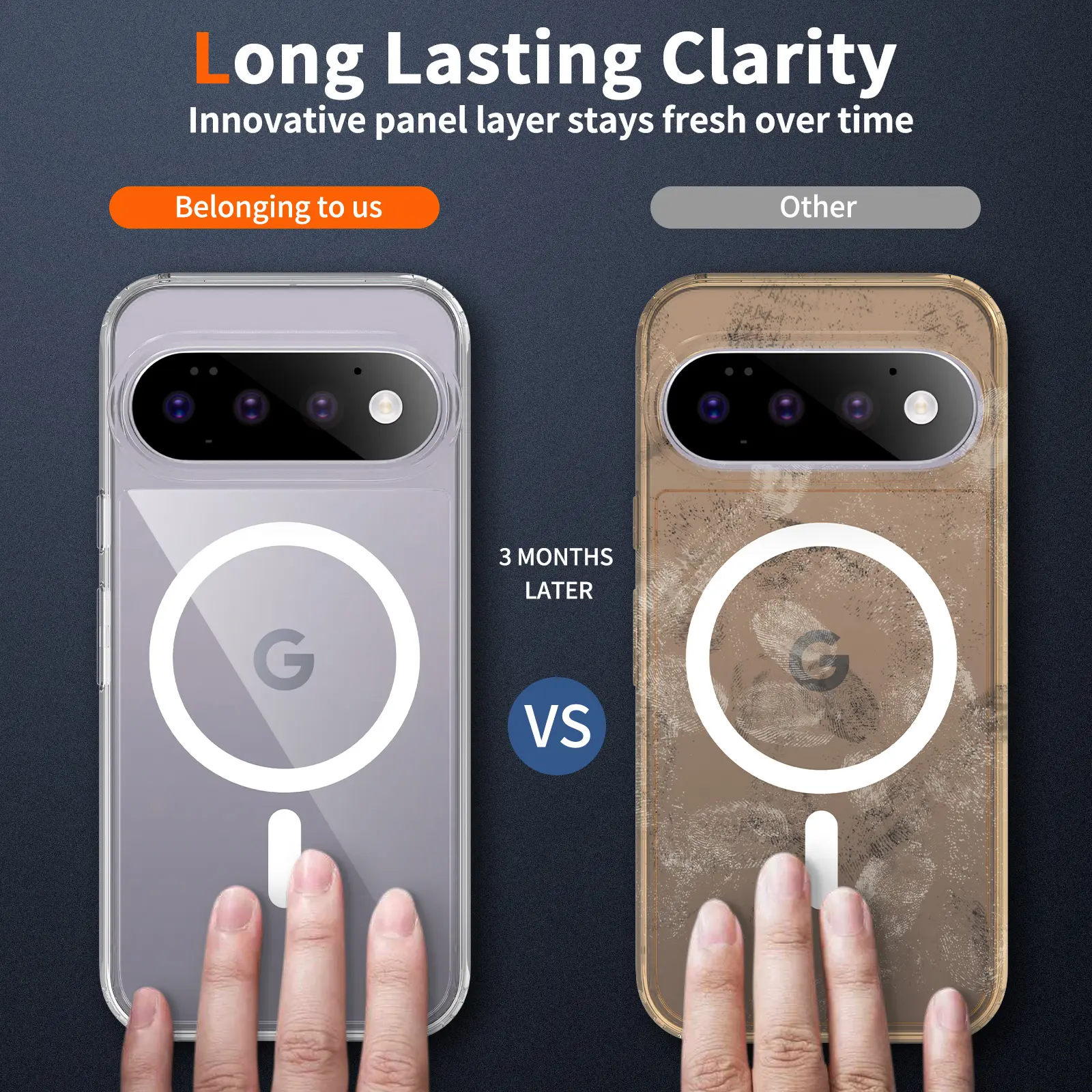Google Pixel 11 (Pro) Hoesje Hard Back Cover met MagSafe Transparant afbeelding 9