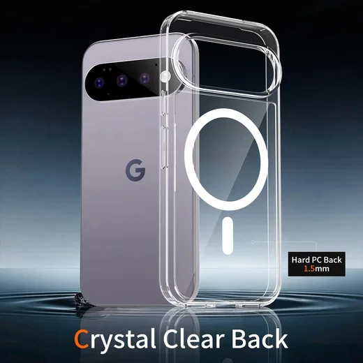 Google Pixel 11 (Pro) Hoesje Hard Back Cover met MagSafe Transparant afbeelding 2