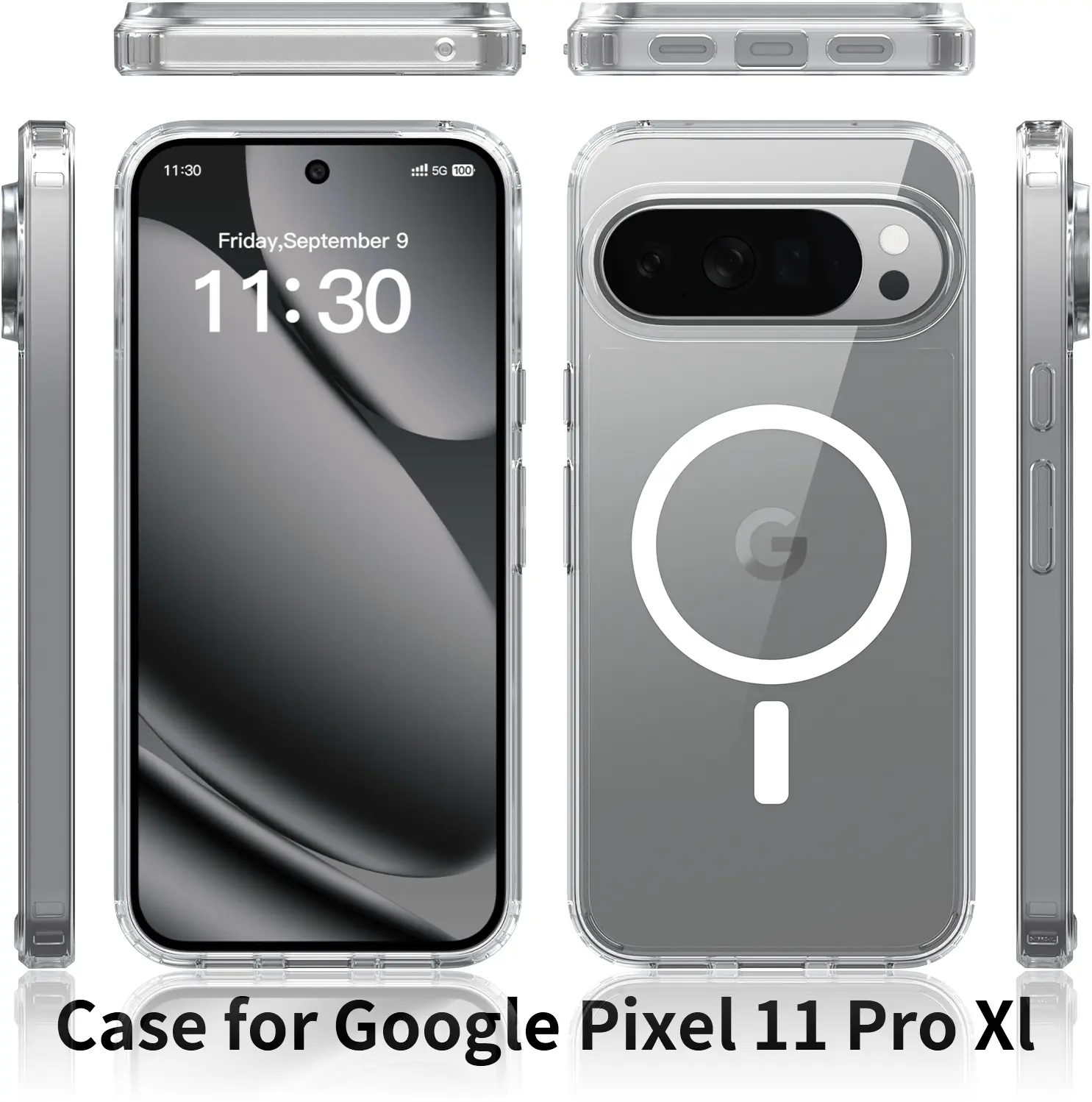 Google Pixel 11 Pro XL Hoesje Hard Back Cover met MagSafe Transparant afbeelding 10