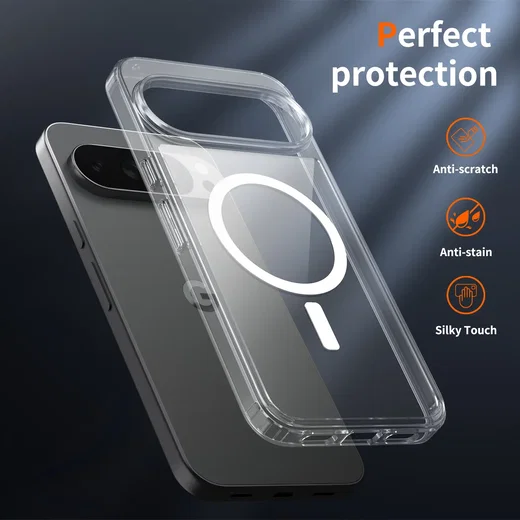 Google Pixel 11 Pro XL Hoesje Hard Back Cover met MagSafe Transparant afbeelding 5