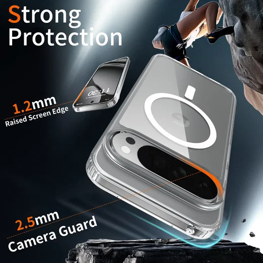 Google Pixel 11 Pro XL Hoesje Hard Back Cover met MagSafe Transparant afbeelding 2