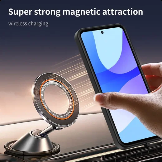 Samsung Galaxy A27 Hybrid Hoesje met MagSafe Back Cover Matte Zwart afbeelding 3
