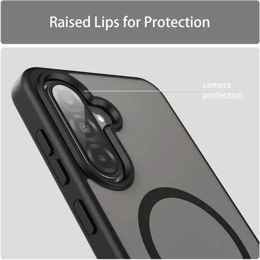 Samsung Galaxy A27 Hybrid Hoesje met MagSafe Back Cover Matte Zwart afbeelding 6