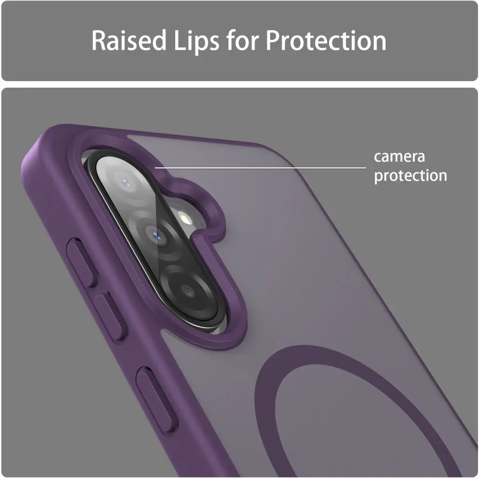 Samsung Galaxy A27 Hybrid Hoesje met MagSafe Back Cover Matte Paars afbeelding 8