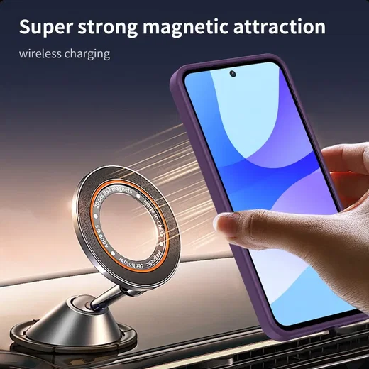 Samsung Galaxy A27 Hybrid Hoesje met MagSafe Back Cover Matte Paars afbeelding 3
