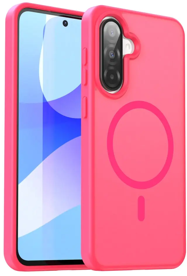 Samsung Galaxy A27 Hybrid Hoesje met MagSafe Back Cover Matte Roze afbeelding 1