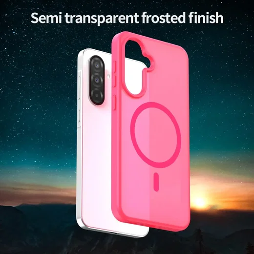 Samsung Galaxy A27 Hybrid Hoesje met MagSafe Back Cover Matte Roze afbeelding 6