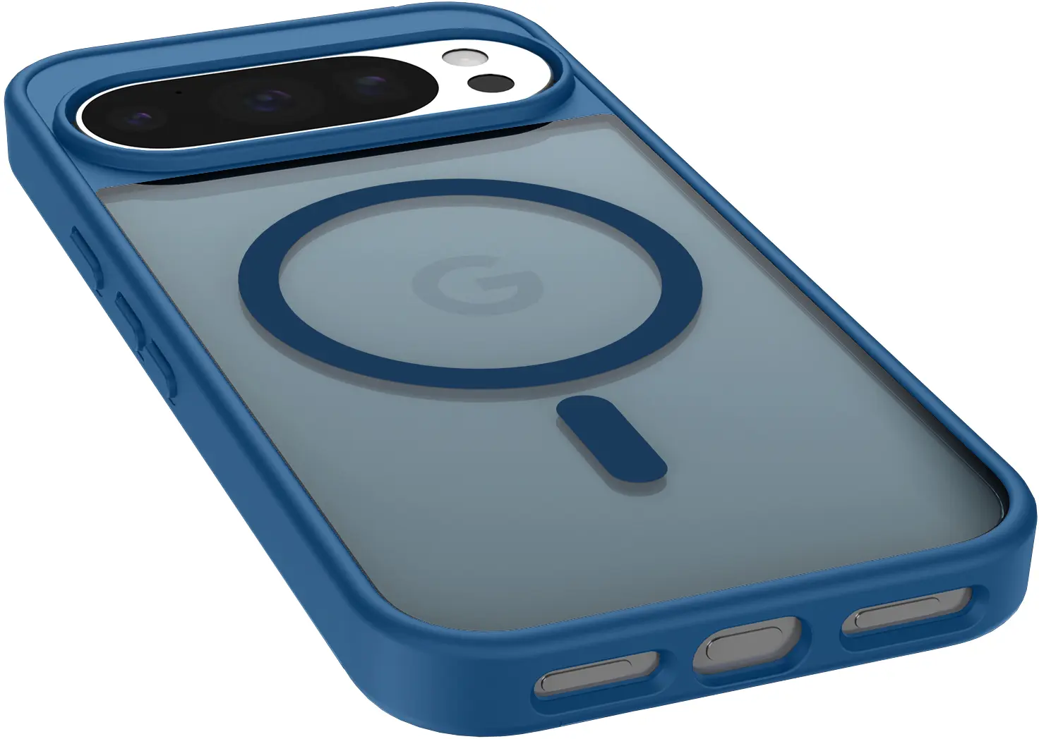 Google Pixel 11 (Pro) Hybrid Hoesje met MagSafe Back Cover Matte Blauw afbeelding 10