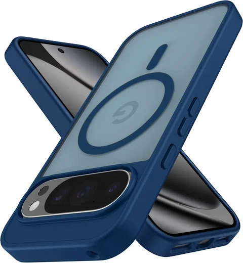 Google Pixel 11 (Pro) Hybrid Hoesje met MagSafe Back Cover Matte Blauw afbeelding 12