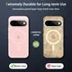 Google Pixel 11 Hybrid Hoesje met MagSafe Back Cover Matte Roze afbeelding 8