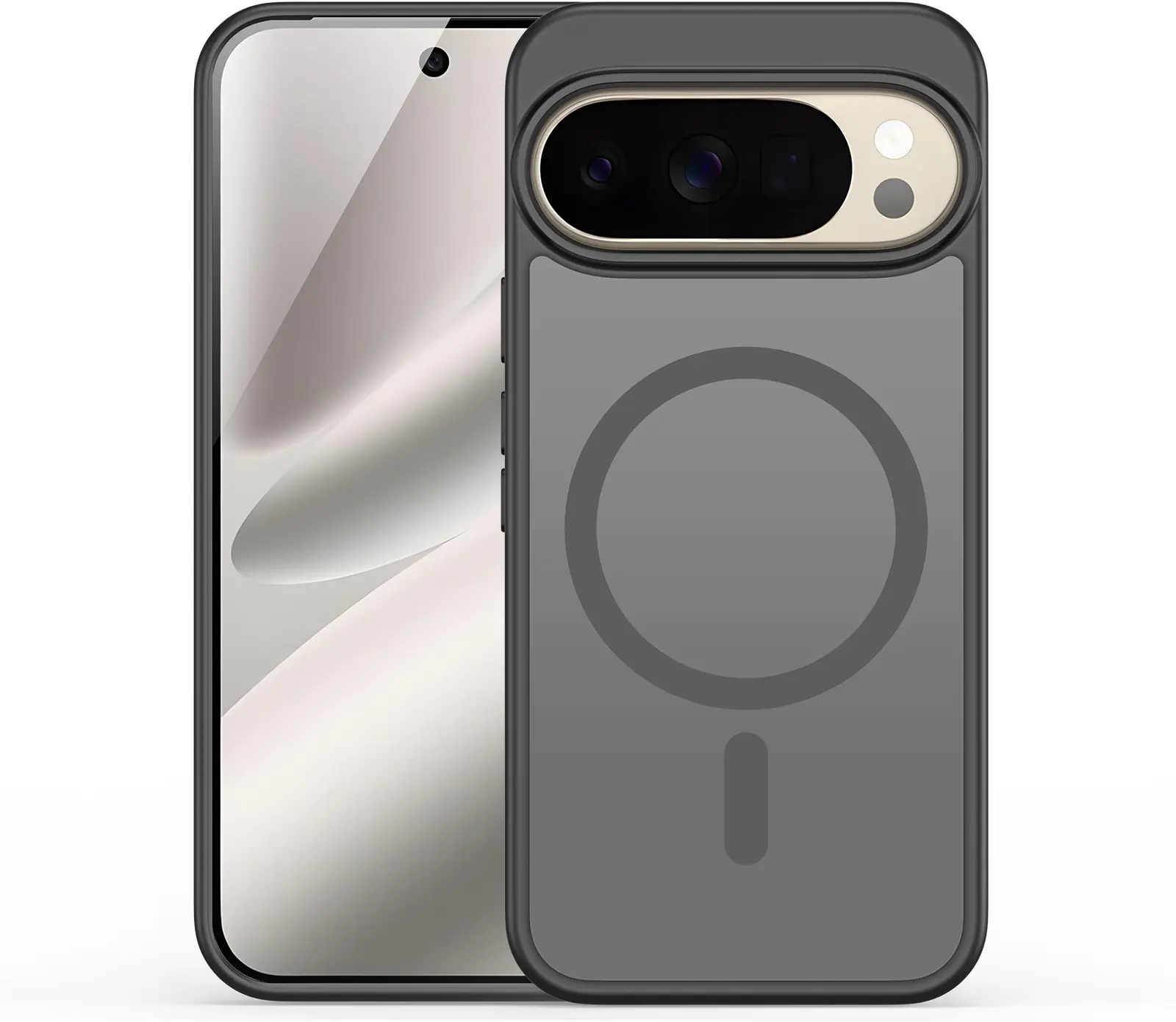 Google Pixel 11 (Pro) Hybrid Hoesje met MagSafe Back Cover Matte Zwart afbeelding 1