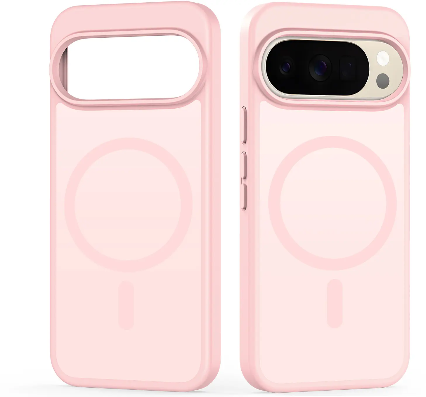 Google Pixel 11 (Pro) Hybrid Hoesje met MagSafe Back Cover Matte Roze afbeelding 10