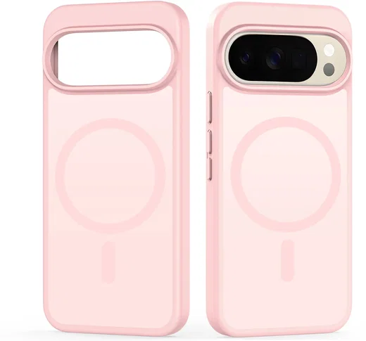 Google Pixel 11 (Pro) Hybrid Hoesje met MagSafe Back Cover Matte Roze afbeelding 10
